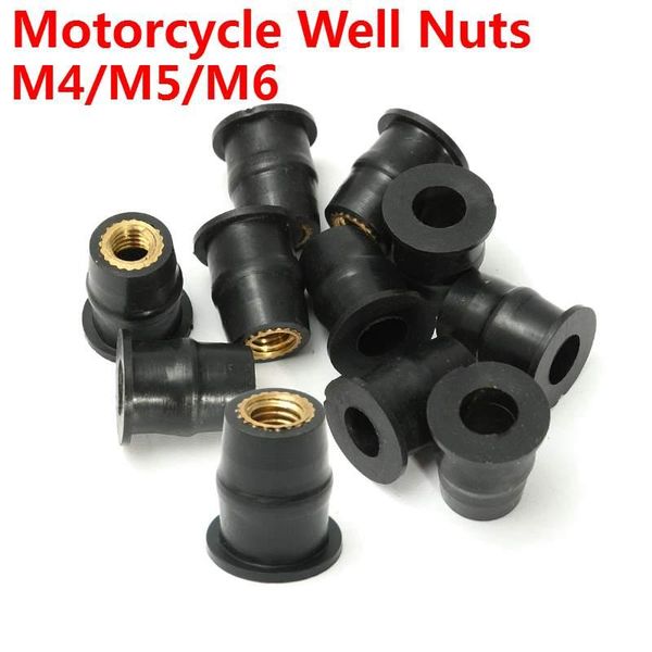 

motorcycle windshield m4 m5 m6 metric rubber well nuts windscreen fairing cowls fastener screws universal cowl fixing
