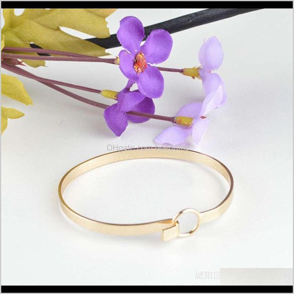 

other bracelets drop delivery 2021 qingdao gold plated jewelry ladies fashion bracelet simple no inlay to replaceg3q9 iec3b, Golden;silver