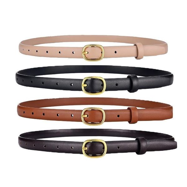 

belts 2021 women's belt simple fashion ins female coat decoration slim thin pu imitation leather jeans for women office 365, Black;brown