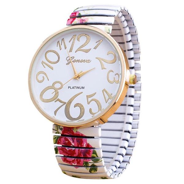 

wristwatches 2021 women watch female elasticity flowershrink bracelet quartz wristwatch watches relogio feminino, Slivery;brown