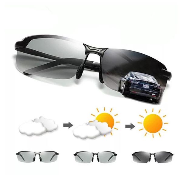 

sunglasses color-changing polarized day and night driving fishing vision glasses gafas de sol polarizadas, White;black