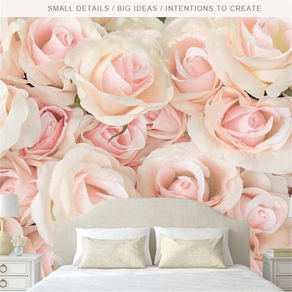 

wallpapers custom romantic rose po for walls 3d murals pink flowers living room wall papers home decor bedroom