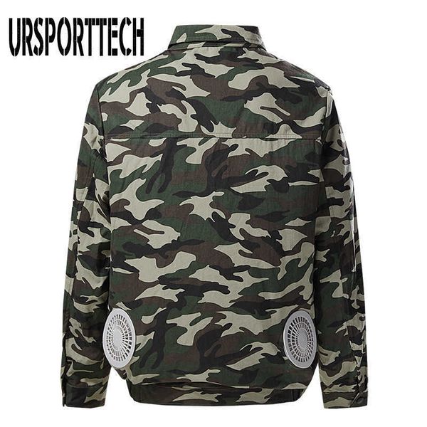 

summer spring jacket men air-conditioning clothes cooling jacket coats male with fan cool down men jacket outerwear work coats 210528, Black;brown