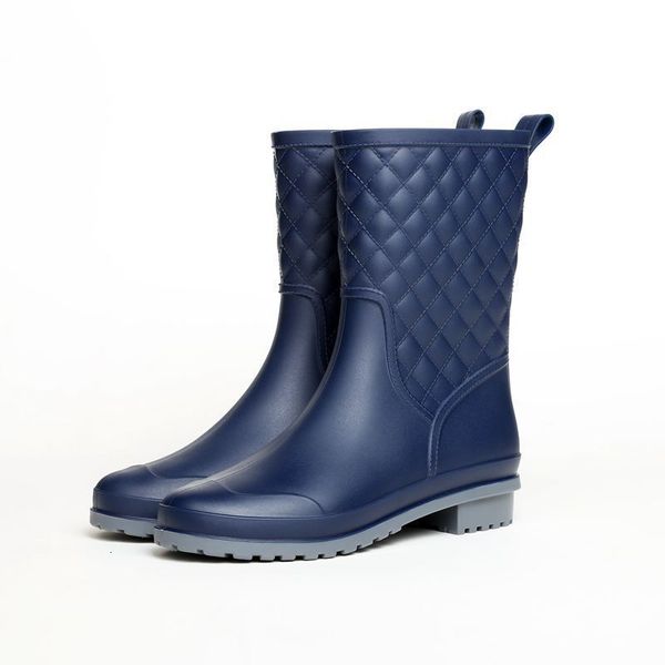 

boots women's defend rubber water shoes woman's rainshoes, Black