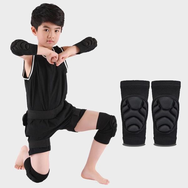 

elbow & knee pads 1 pair children sponge thickened ski sports dance running skating snowboard support protection adults, Black;gray