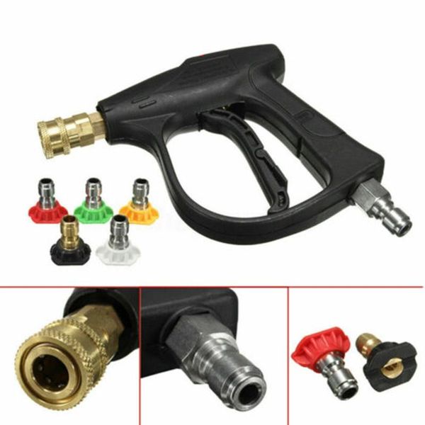 

watering equipments 3/8'' 3000psi high pressure washer gun foam lance + 5pcs quick connect nozzles 5