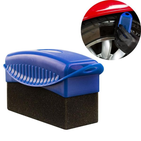 

car sponge all purpose waxing polishing tire wipe cleaning tool easy grip handle for vehicle wheel flooring
