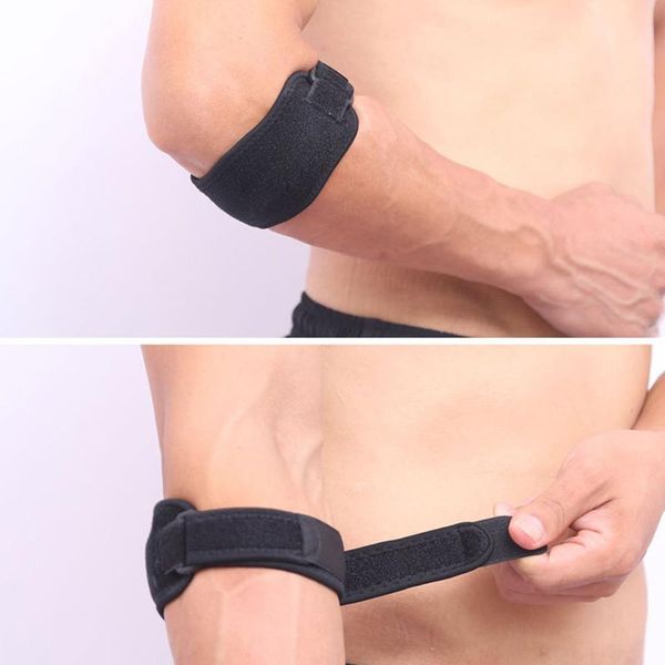 

sports elbow sponge protectors pressurized adjustable tennis rw & knee pads, Black;gray