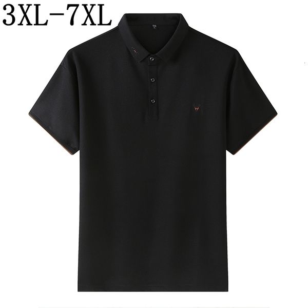 

men's polos breathable printed polo, large loose t-shirt, fashion, 7xl, 6xl, 5xl, in 2021, White;black