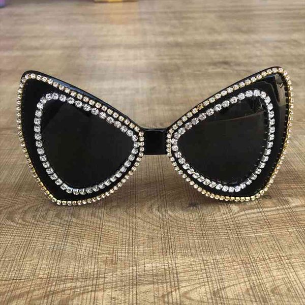 

super oversized butterfly women sunglasses big shades diamond sun glasses uv400 design eyewear gold crystal gafas de so, White;black