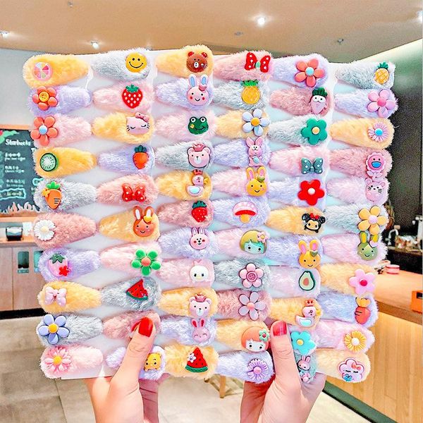 

hair clips & barrettes 2021 5pcs/set cute colorful cartoon for girls lovely ornament headband hairpins fashion accessories, Golden;silver