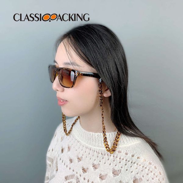 

chain woven sunglasses men's and women's neck with plastic anti slip acrylic