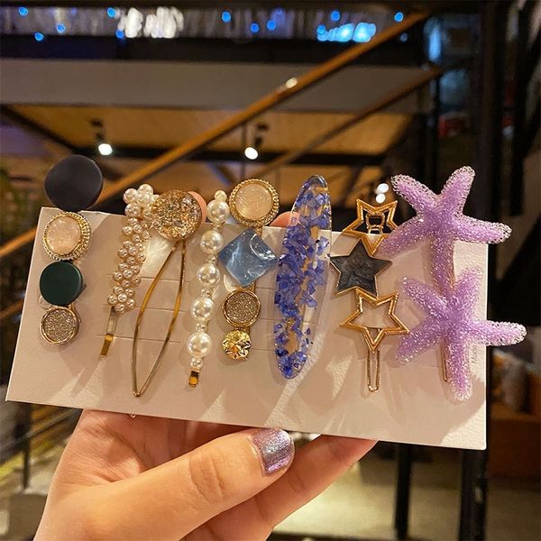 

boqd wang hongsen's super hairpin wang hongsen's fairy pearlsuper fairy clips pearl barrettes hairpin clip, Golden;silver