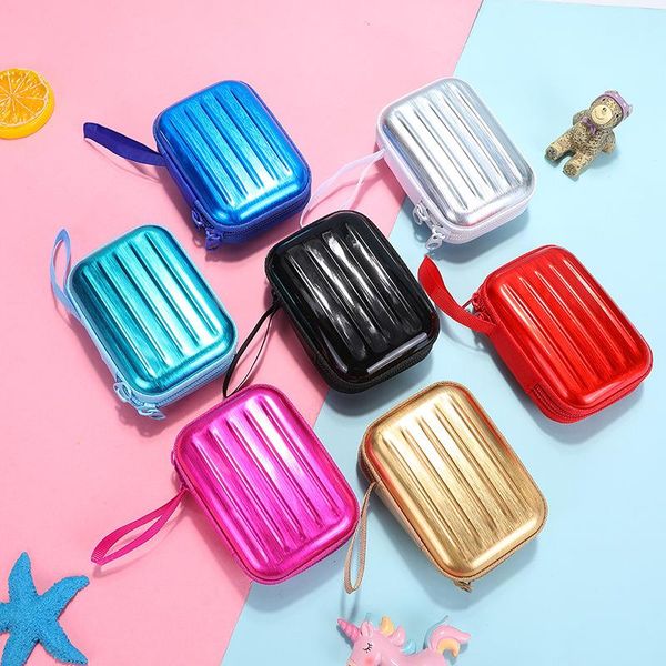 

wallet purse square coin creative tinplate children key zipper small mini storage bag cartoon mnocs