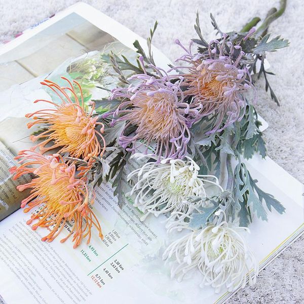 

decorative flowers & wreaths short branch crab claw artificial bouquet 2 big head simulation flower home decor ornament wedding arrangement