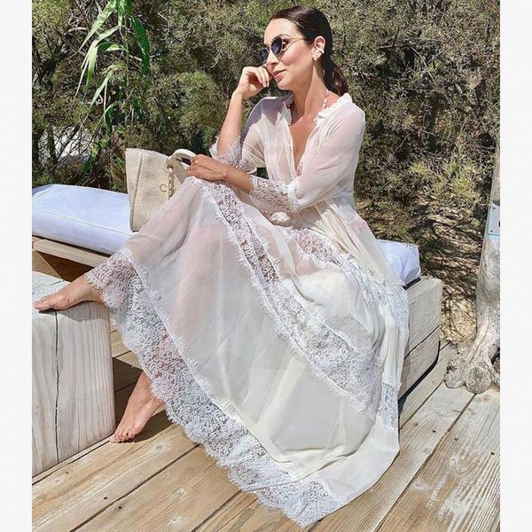 

swimsuit transparent cover up womens pareos de playa mujer plus size summer beach wear dresses for the coverup beachwear women's swimwe, White;black