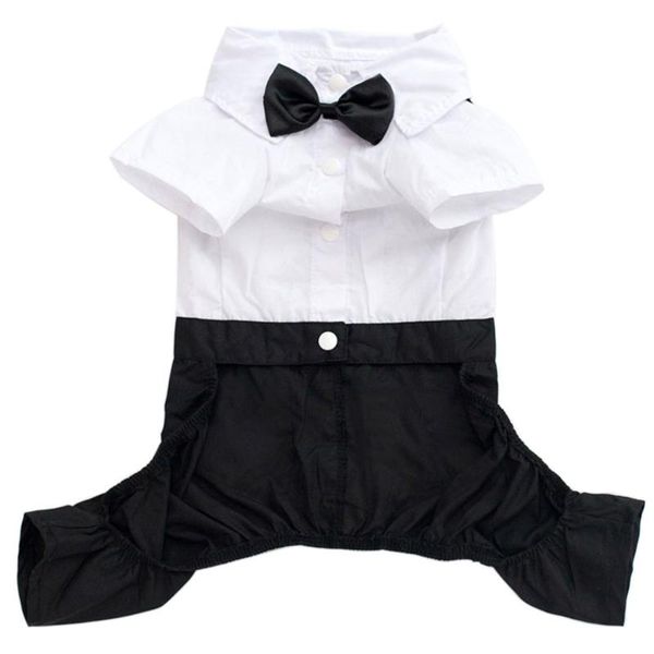 

dog apparel western style bow tie suit small puppy tuxedo clothes coat jumpsuit costume fashion pet cotton