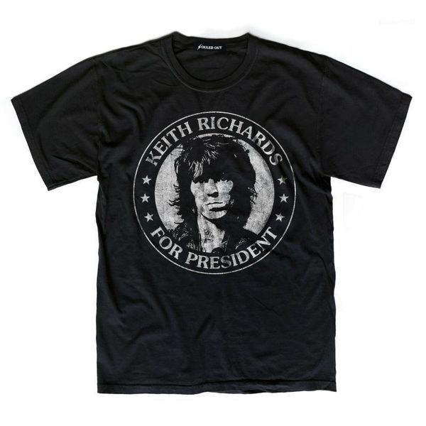 

men's t-shirts keith richards for president t-shirt, White;black