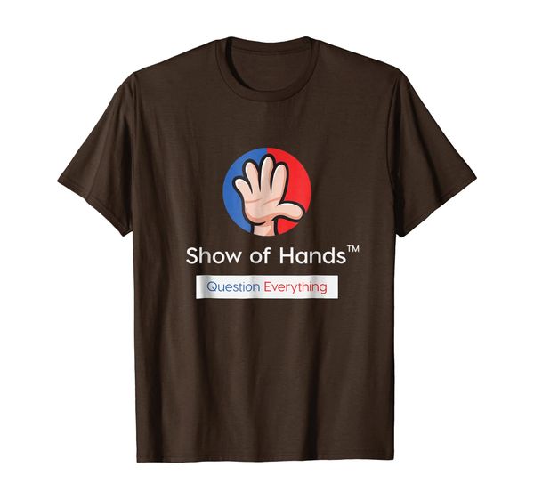 

show of hands t-shirt, White;black