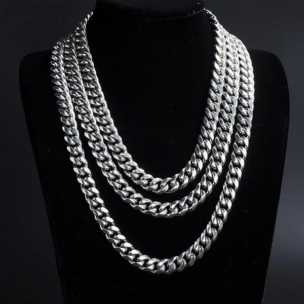 

hip hop classic figaro chain chokers necklace for women men stainless steel cool rapper long necklace chain statement jewelry, Golden;silver
