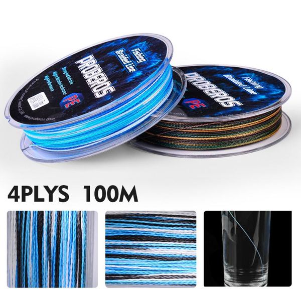 

strands 100m vigorous fish line camouflage green10-100lb braided fishing tackle pe multilament braid wire smoother floating