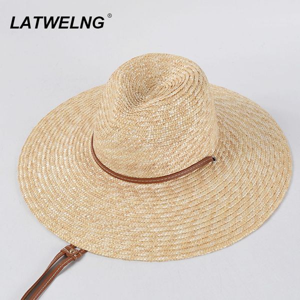 

new belt strap st sun hat for women fashion vacation beach uv hats widebrim panama hats outdoor wholesaleg, Blue;gray