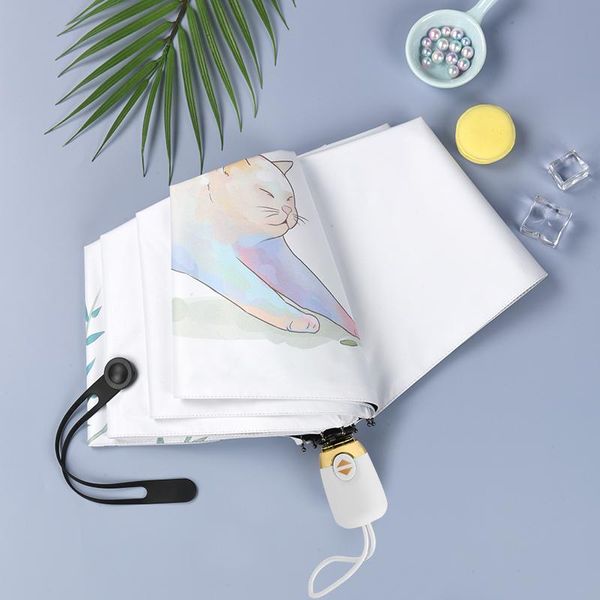 

umbrellas cartoon cute cat theme umbrella sun rain parasol female plegable sombrillas paraguas guarda chuva parapluie