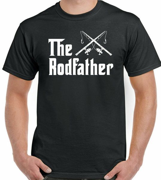 

fishing t-shirt the rodfather funny man fishing rod reel, White;black
