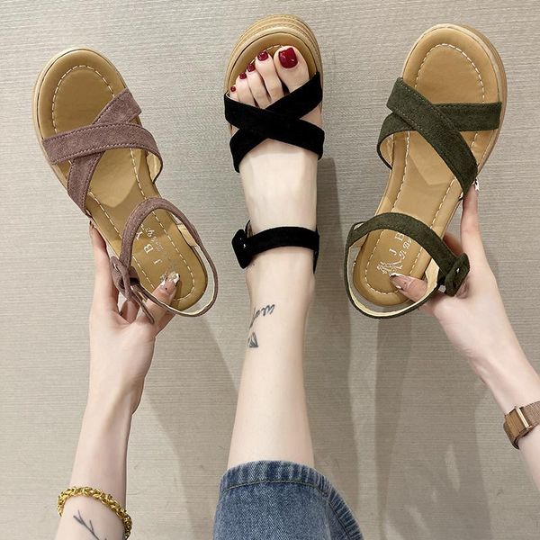 

dress shoes summer fashion open women casual platforms cute wedges sandals beach heel for high toe, Black