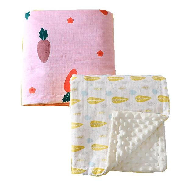 

blankets & swaddling baby blanket thermal soft muslin bedding set cotton quilt infant swaddle wrap for born