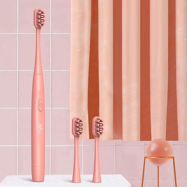

smart electric toothbrush seago sonic bright white portable soft battery waterproof with two replacement brush heads
