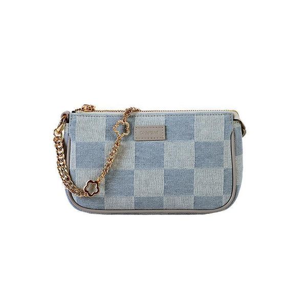 

evening bags luxury 2021 fashion designer female summer chain one shoulder messenger bag lattice wild niche underarm