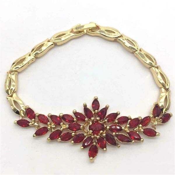 

fashionable white plating bracelets rose red crystal lady chain bracelet for women ethnic jewelry link,, Black