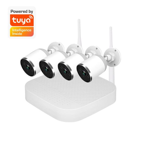 

video surveillance camera nvr kit ip66 waterproof 1080p 2mp wireless 4ch ip wifi cctv security system net recorder kits