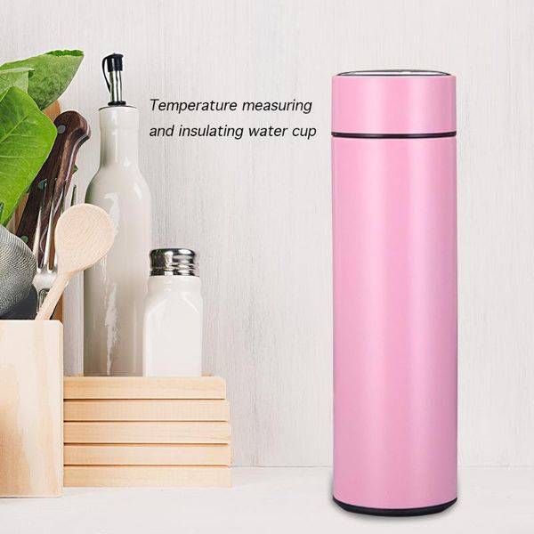 

water bottles portable 500ml smart insulation bottle intelligent double-layer vacuum cup temperature digital display