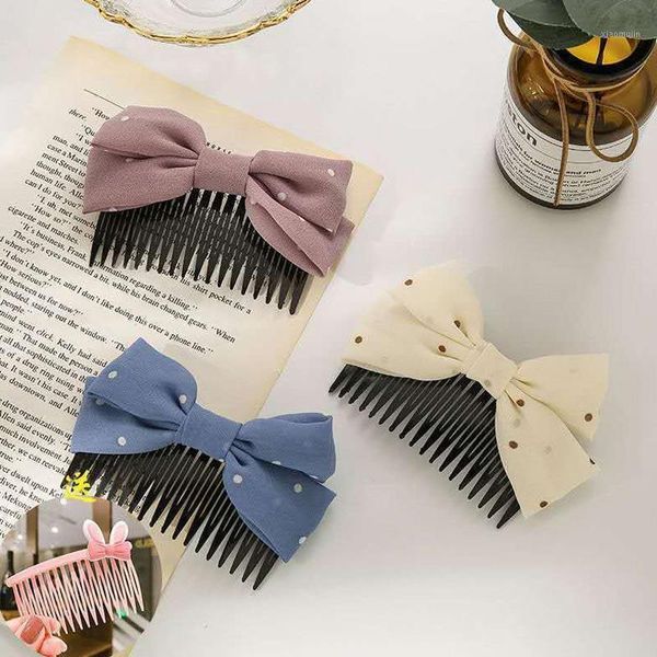 

hair accessories vintage fashion oversized bow knotted linen barrettes comb ponytail clip korean women solid headwear, Slivery;white