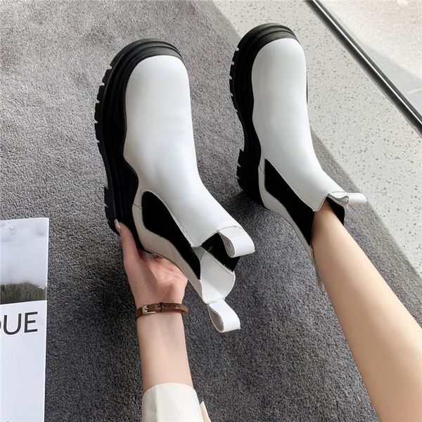 

boots cootelili women women's winter casual shoes woman 7cm heel girls female platform slip on size 35-40, Black