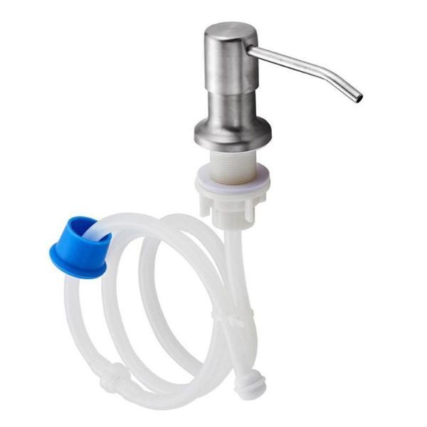 

liquid soap dispenser 304 steel sink pump head extension silicone tube hand bathroom washing cleaning v8r4