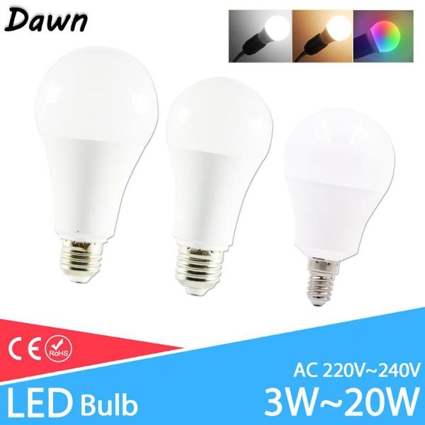 

bulbs led lamp bulb e27 e14 ac 220v 240v smart ic real power lampada 20w 18w 15w 12w 9w 6w 3w bombilla ampoule