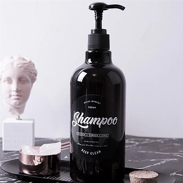 

liquid soap dispenser wash hair bottle conditioner lotions press ins simple brown bottled bathroom shower gel refillable bottles