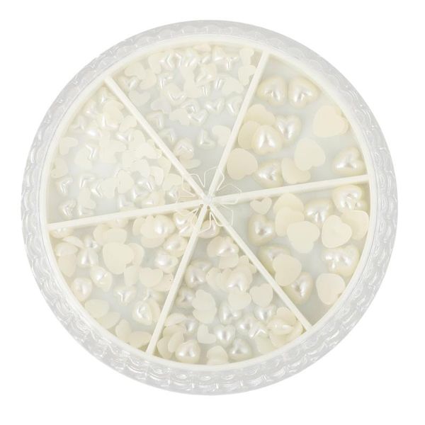 

stickers & decals 1 box nail art decor decorative heart shape charms accessories, Black