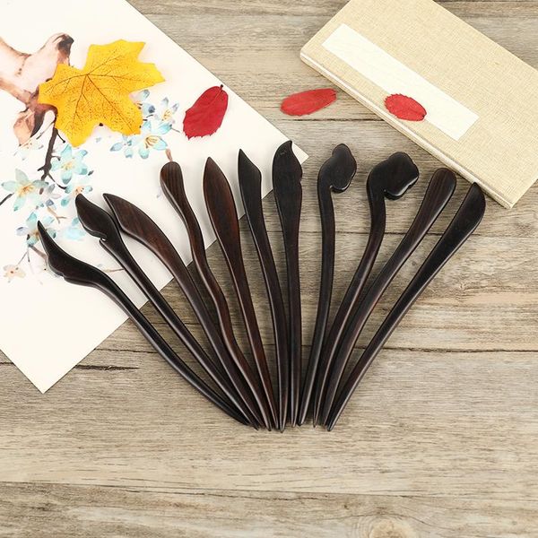 

hair clips & barrettes muylinda antique headdress ebony stick clip pin simple chinese style hanfu hairpin accessories for women girl studen, Golden;silver