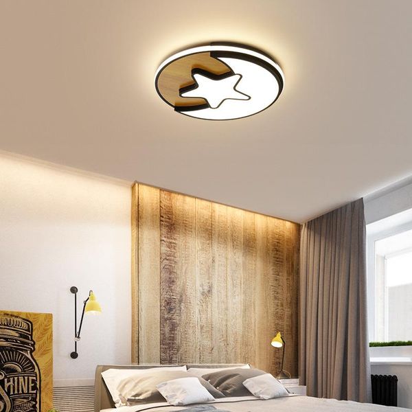 

ceiling lights creative led light contracted modern woodiness study bedroom star moon children room