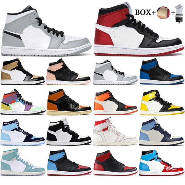 

ew arrival high og women men jumpman 1s basketball shoes mid milan black gold bloodine tie-dye mens trainers sports sneakers3kof