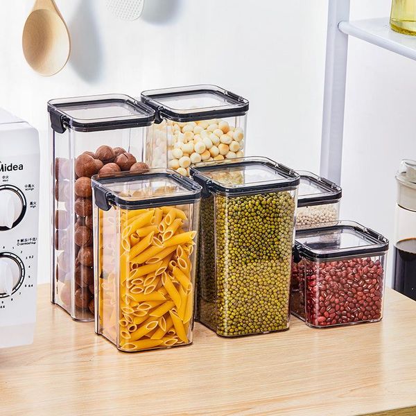 

storage bottles & jars plastic container fresh-keeping box transparent snack nut jar food organizer home products