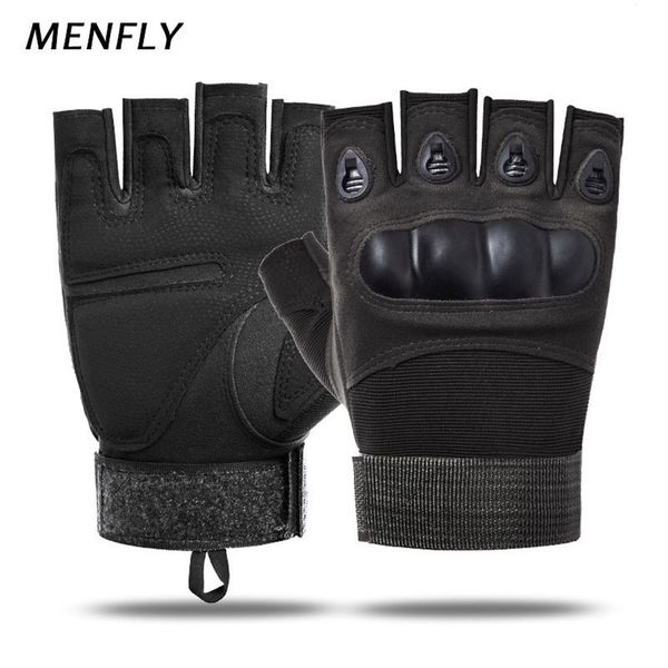 

menfly cycling gloves tactical half finger for men women outdoor anti-slip sports mountaineering protective 211214, Blue;gray