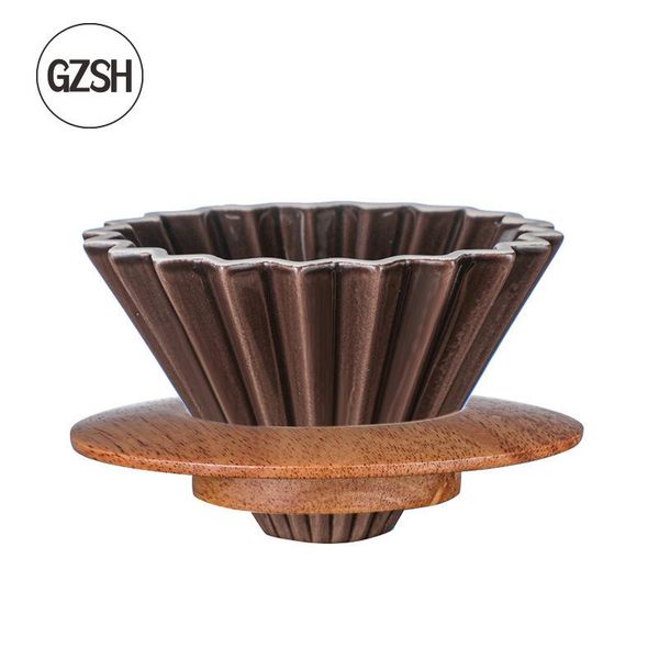 

ceramic/wood coffee color drip \ reusable filters v60 glass filter tools