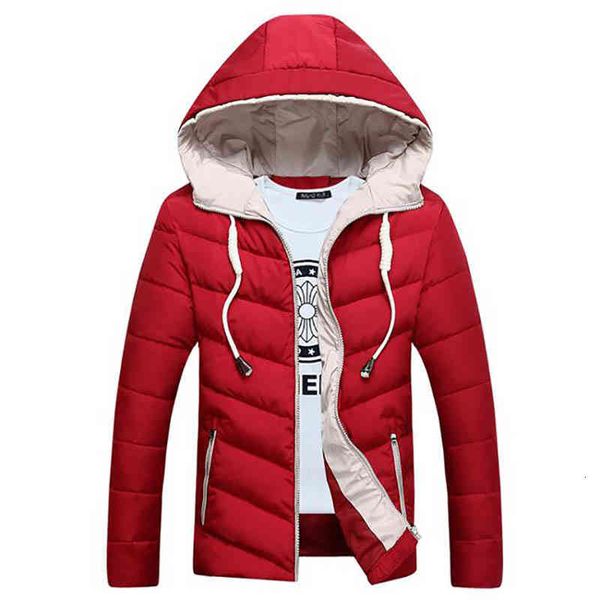 

men's men fashion casual hoodie hooded jacket 2021 winter slim jackets man down coat plus size m-3xl yyj0047, Black