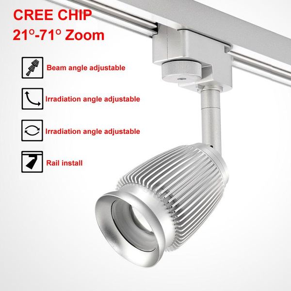 

zoom spot led track light 3w 3000k 4000k 6000k cree chip rail fixture jewelry cabinet museum store lighting lights