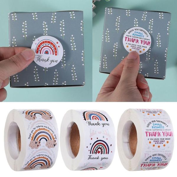 

gift wrap gifts decoration envelope packaging party supplies round labels seal rainbow adhesive label thank you stickers